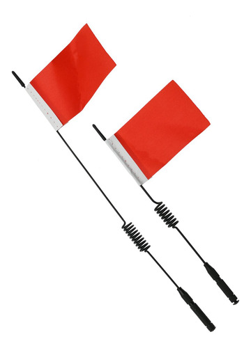 2 Antenas De Metal Decorativas Rc Con Bandera Para Coche