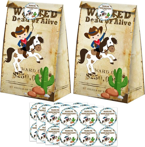 Cowboy Goodie Bags24 Pcs Wild West Cowboy Party Favors ...