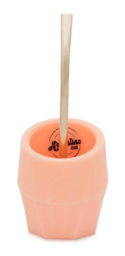 Imagen 1 de 4 de Mate Bombilla Vaciado Fácil Pastel Diseño Artentino Original