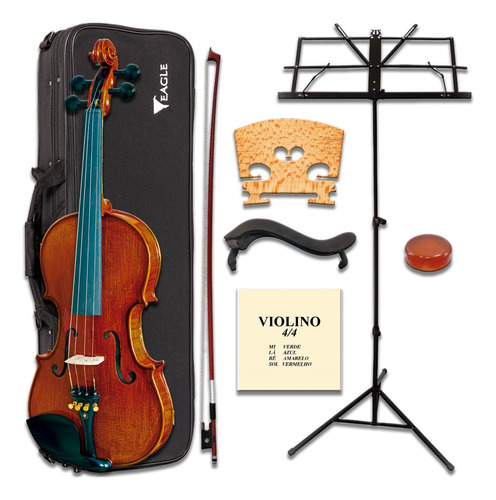 Violino 4/4 Vk644 Eagle Partitura+corda+espaleira+oferta!