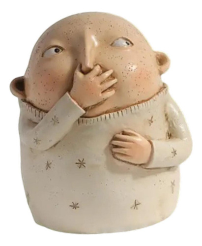 Pa Estatua De Baño Con La Nariz Agarrada, Figura Kitsch,