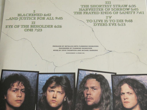 Imagem 3 de 5 de Metallica And Justice For All 2 Lp Vinil 180grm Remastered