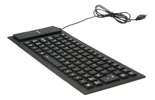 Teclado Teclas Dobrável Dobrável Rollup Usb Com Fio Silicone