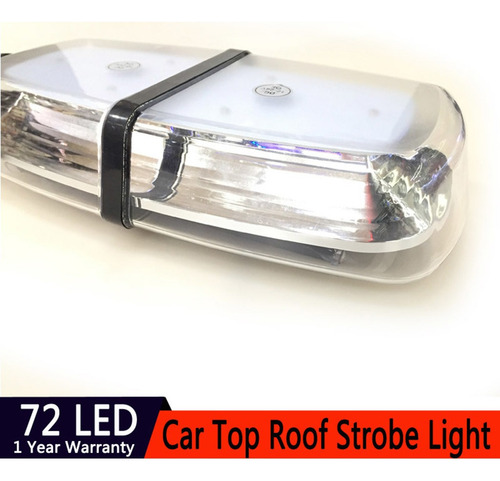 Luz De Advertencia Intermitente De Techo De Coche 72led N