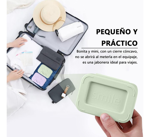 Jaboneras De Viaje, 2 Unidades, Con Tapa Y Bolsa, Prácticas