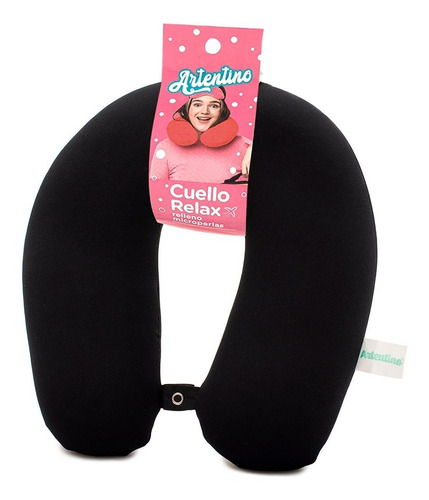 Imagen 2 de 6 de Almohada Cuello Viaje Relax Color Liso Hombre Mujer Niños