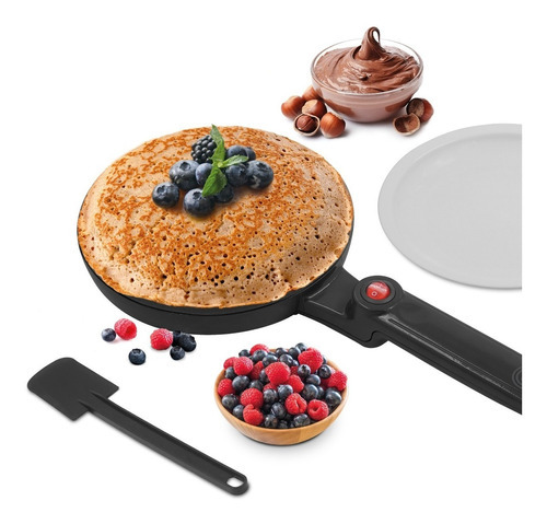Crepera Eléctrica Portátil Negro Masterchef