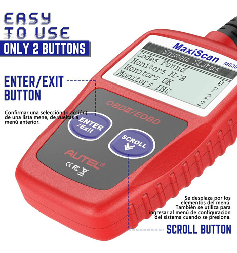 Imagen 7 de 9 de Escáner Obd2 Automotriz Universal Eobd Ms309