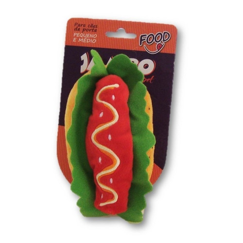 Brinquedo P/ Cachorro Hotdog Plush Sonoro