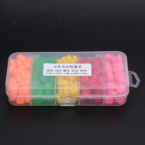 Juego De Cebo Para Granos De Maíz, 5 Colores, Granos Blandos