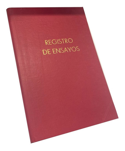 Libro De Registro De Ensayos