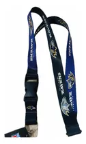 Comprar Lanyard Portagafetes Y Llaves Nfl Baltimore Ravens Reversi