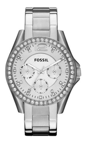 Reloj Fossil Es3202 Para Dama Multifuncion Cuarzo Mineral 50mts Acero Inoxidable