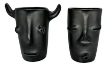 Comprar Set De Vasos Artesanales Decorativos De Barro 