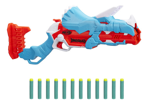 Dart Blaster Nerf Dinosquad Tricera-blast Com 12 Dardos