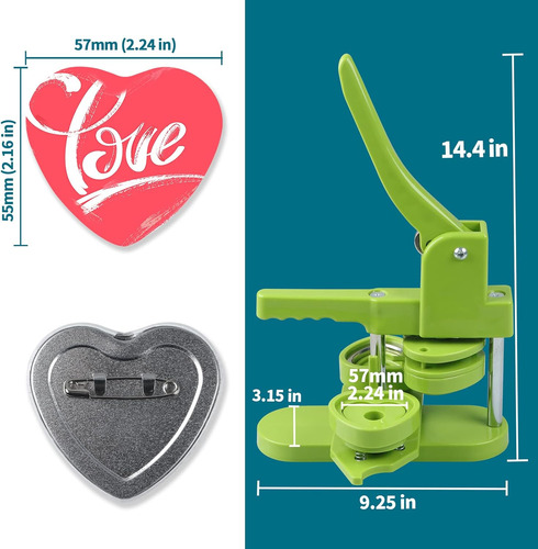 Máquina Para Hacer Botones En Forma De Corazón (3ª Genera...