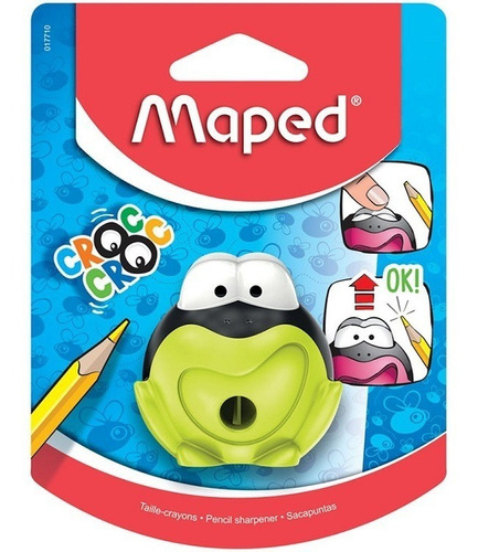 Sacapuntas Croc Croc Sapo, Color Multicolor Maped