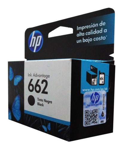 Cartucho Hp 662 Negro Original Cz103al Vigente Verificable