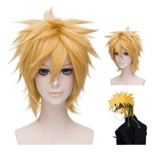 Anime Naruto Peruca Uzumaki Naruto Peruca Cabelo Curto Y