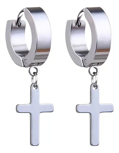 Par De Aretes De Cruz For Hombre Pendientes Colgantes