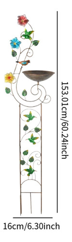 Baño De Pájaros Con Enrejado De Jardín, Soporte Colibrí