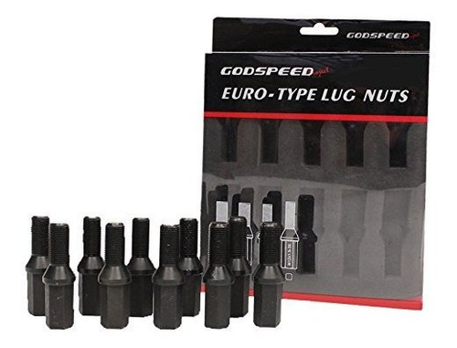 Godspeed Euro-type Taper Cone Lug Bolts 10 Piece Set M14x1.2