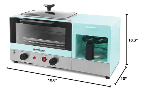Horno Electrico Con Plancha Y Cafetera 3 En 1