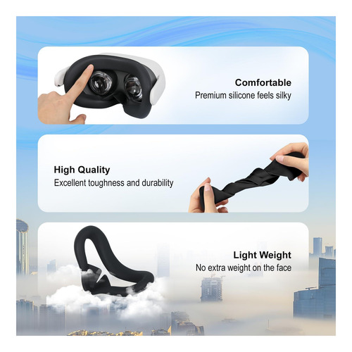 Almofada De Tampa Do Rosto De Silicone Vr Para Acessórios De
