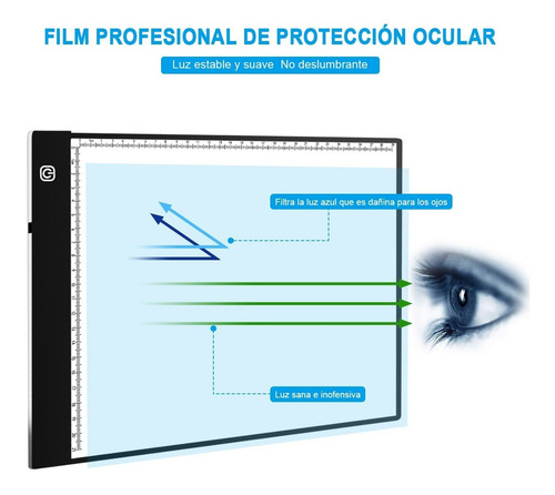 Imagen 3 de 7 de Tablero De Dibujo Led De Papel A4, Tablero De Copia