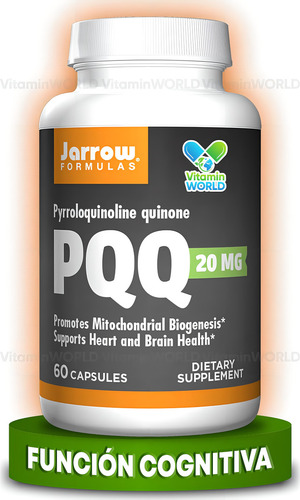 Jarrow Pqq (pirroloquinolina Quinona) 20 Mg 60 Cápsulas Sabor Sin Sabor