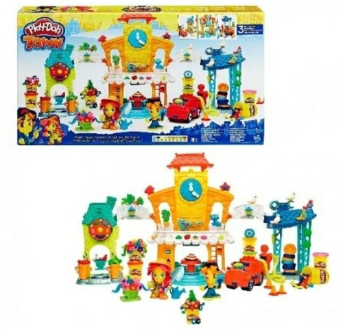 Imagen 5 de 6 de Play Doh Town Ciudad 3 En 1 +8 Potes De Plastilinas Hasbro