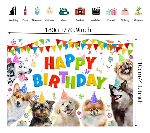 Fondo De Fotografía Mascotas De 180 Cm Para Decoración