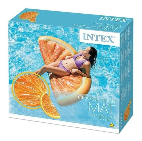 Inflable Media Naranja Flotador Para Alberca
