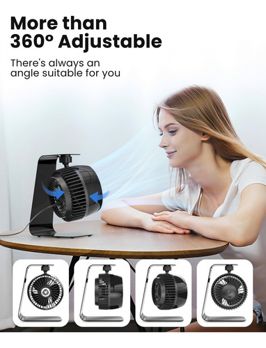 Ventilador De Escritorio Koonie Metal Usb, Circulador De Air