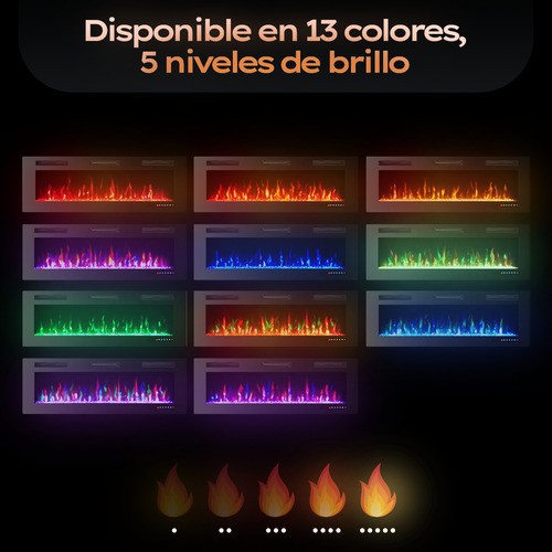 Chimenea Eléctrica Empotrable 60'' | Máx 30°c | 220v-240v