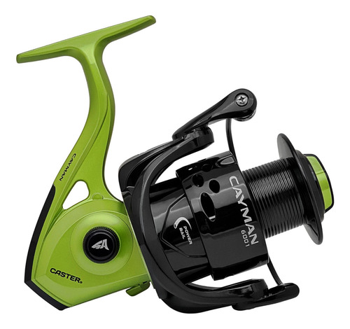 Reel Frontal Caster Cayman 6001 Mar Rio 1 Ruleman Variada Color Verde Musgo