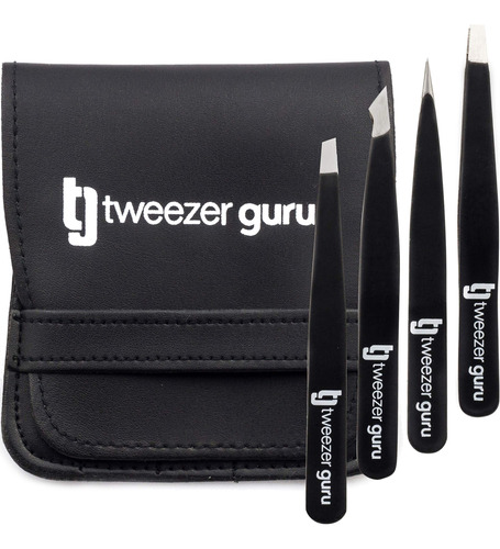 Juego De Pinzas Para Cejas Tweezer Guru (4 Piezas) Para Muje