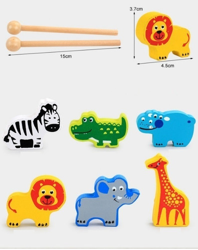 Juguetes De Madera Niños Didáctico Multifuncional Xilófono