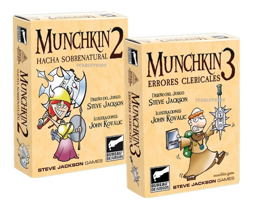 Munchkin 2 + Munchkin 3 Expansion Combo Mesa Scarlet Bureau