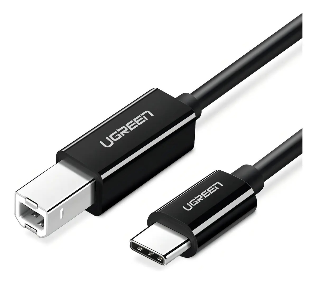 Cabo De Impressora Ugreen Usb-c To Usb Tipo-b 2.0 Printer 1m Preto 1 Metro