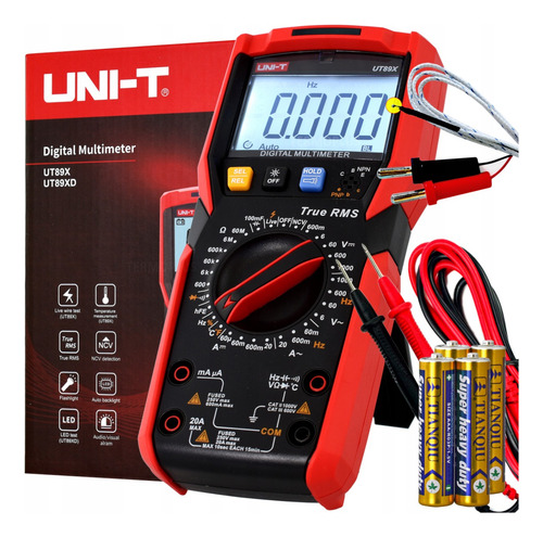 Multímetro Digital Ncv Alarma Visual-sonora Uni-t Ut89x Rms