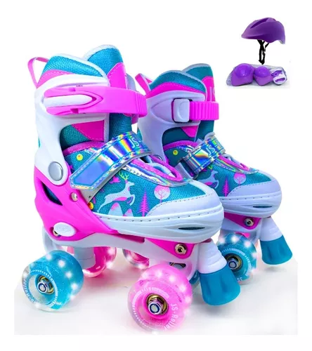 Patines de 4 ruedas The Baby Shop Roller Skate Retro Niñas 4 Ruedas Azul 