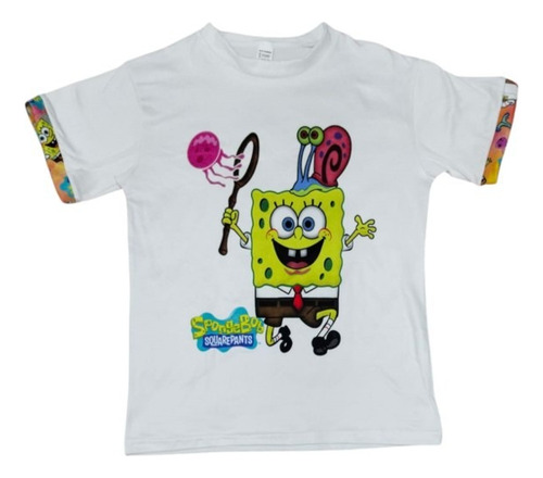 Conjunto De Playera Y Shorts De Bob Esponja Suave Y Ligero Amarillo Lisa M (6-8)