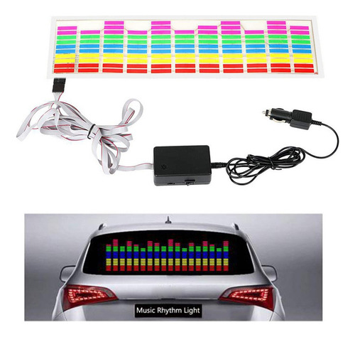 Pegatina Con Luz Led Rítmica Para Ventanilla De Coche, Activ