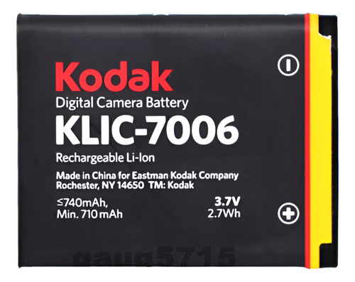 Genuino Original Kodak Klic-7006 Klic7006 Batería Para M853 