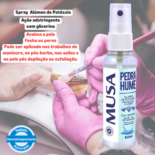 Pedra Hume Para Mãos E Pés Adstringente Com Glicerina 60ml