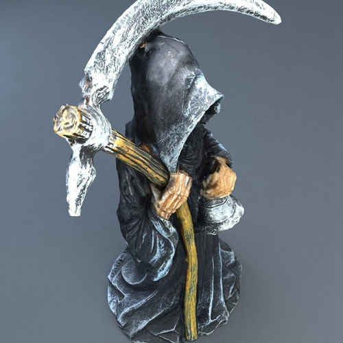Estatua De La Santa Muerte De Pie, Decorativa, Sombría, Scyt