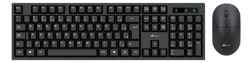 Kit Teclado E Mouse App Tech Kmw100 Sem Fio Preto Preto