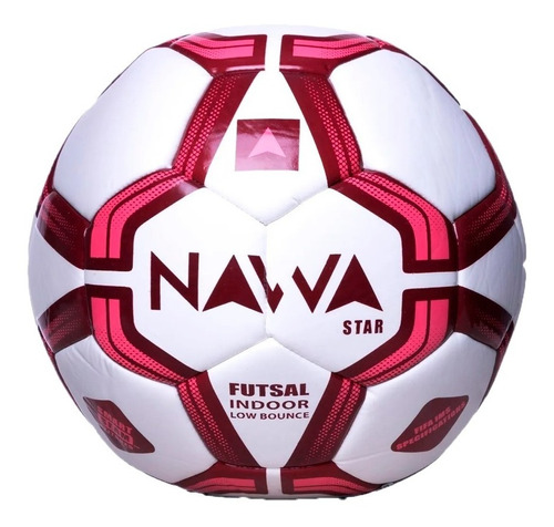 Nawa Pelota Futbol Unisex Star Blanco-rojo Ras