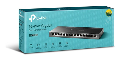 Switch Gerenciável 16 Portas Gigabit Tp-link Tl-sg116e